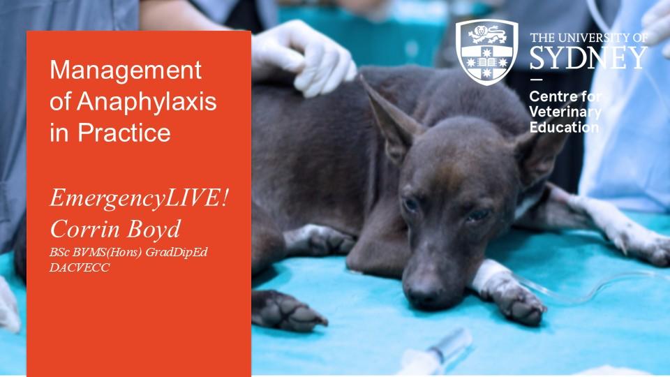 Management of Anaphylaxis in Practice EmergencyLIVE!