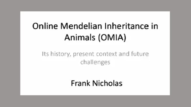 Online Mendelian Inheritance in Animals (OMIA): A knowledge-base of inherited disorders in non-laboratory animals